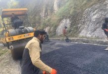 लुंखु–हुवास सडकमा कालोपत्रेको काम सम्पन्न